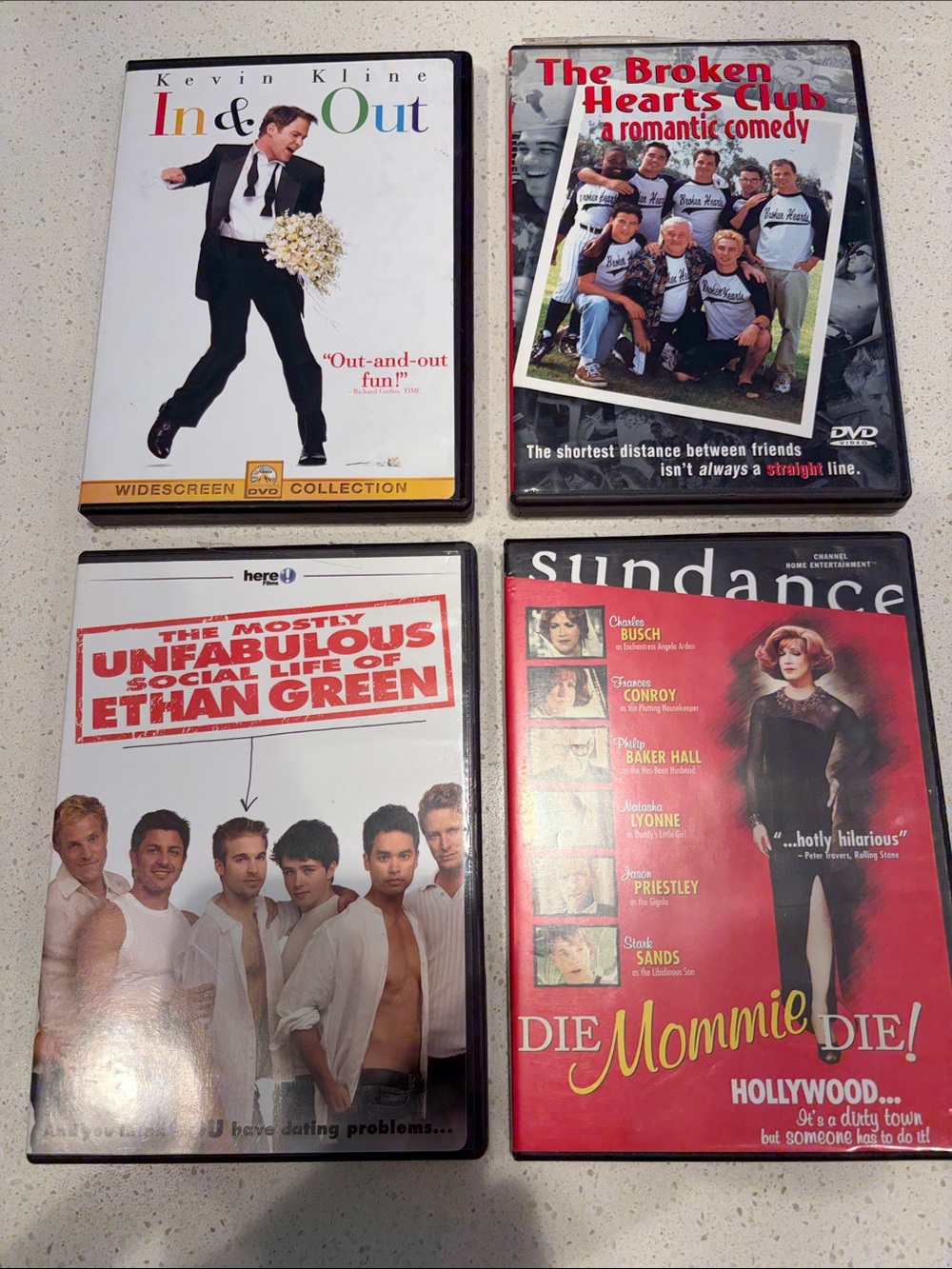 Collection of Four Comedy DVD Movies - White/Red/Black Covers